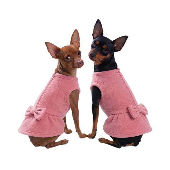 Vestido em Soft para Pinscher Pequenos zíper